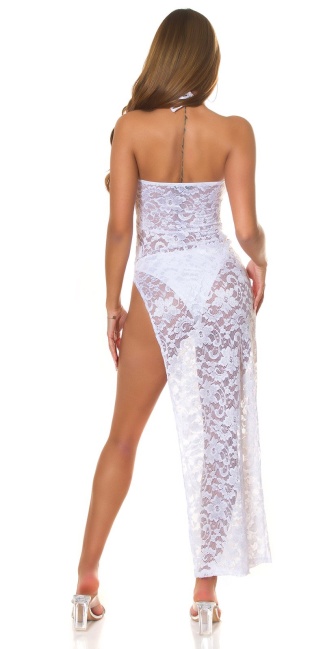 Neckholder Lace Dress / Cover-Up White